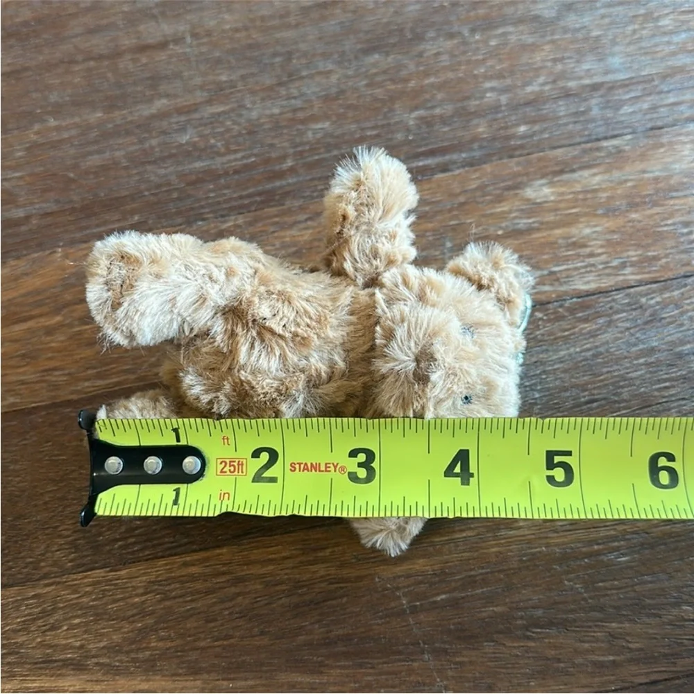 Cute Brown Teddy Bear Plush Bag Charm Soft Stuffed Keychain Backpack Accessory